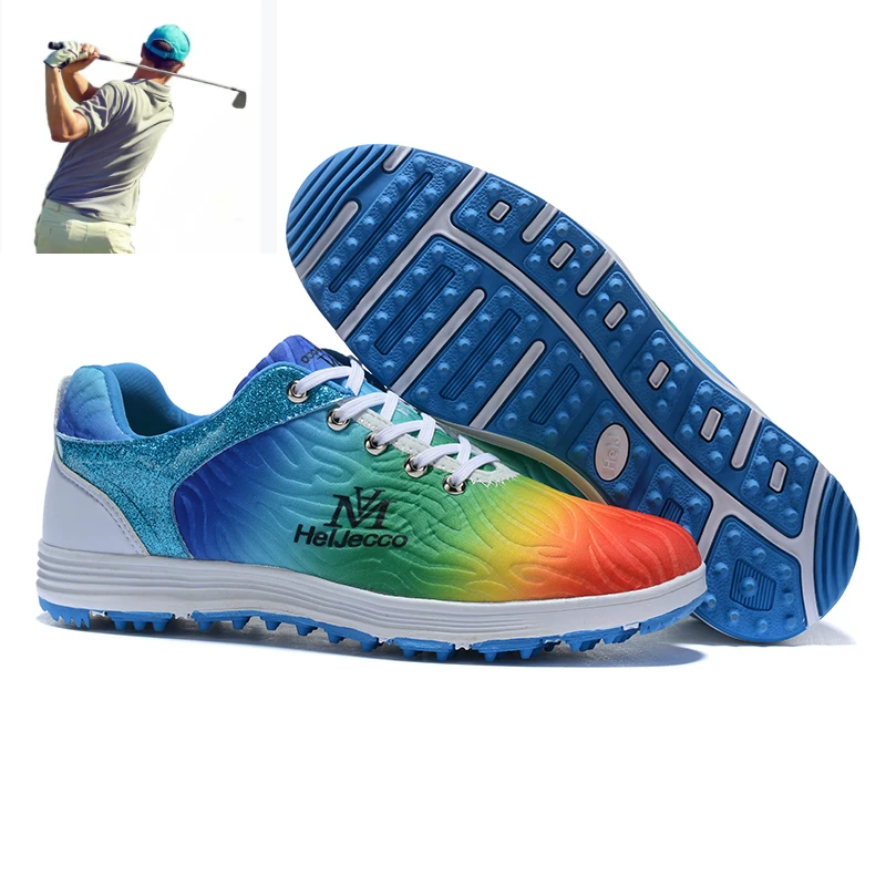 

New Men's Golf Shoes Track and Field Comfortable Walking Sneakers Men's Fashion Golf Sneakers Outdoor Grass Non-Slip Golf Shoes