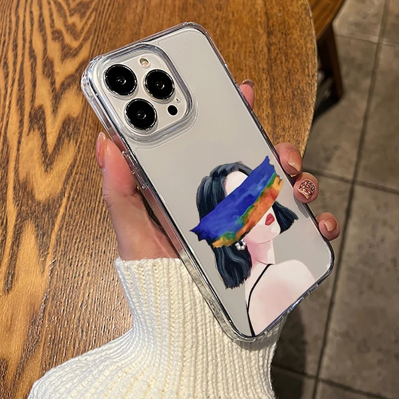 Красивый чехол для телефона с граффити девушек iPhone 11 12 13 Pro 14 Max Mini X XR XS 6 6S 7 8 Plus SE 2020