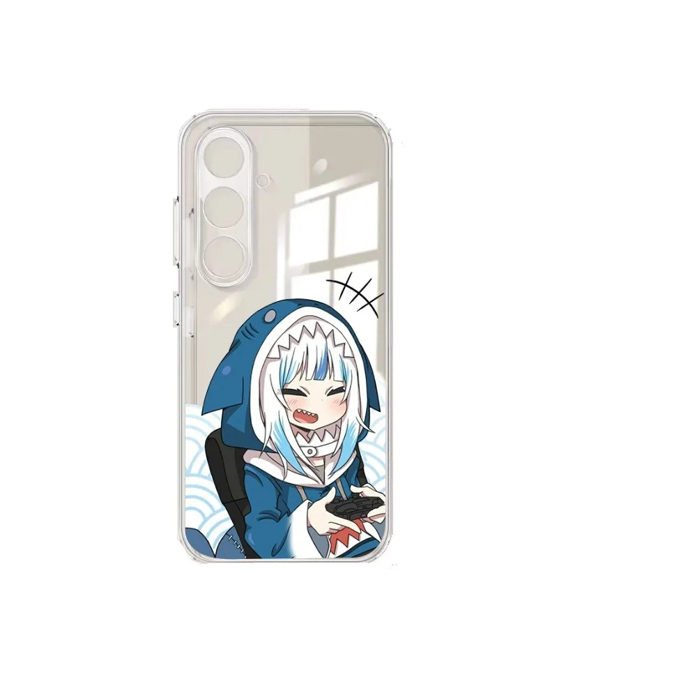 Чехол для телефона Anime Hololive Gawr Gura Samsung Galaxy A52 A12 A51 S21 Edge S22 ULTRA S23 S20LITE Plus Ultra Transparent Cover