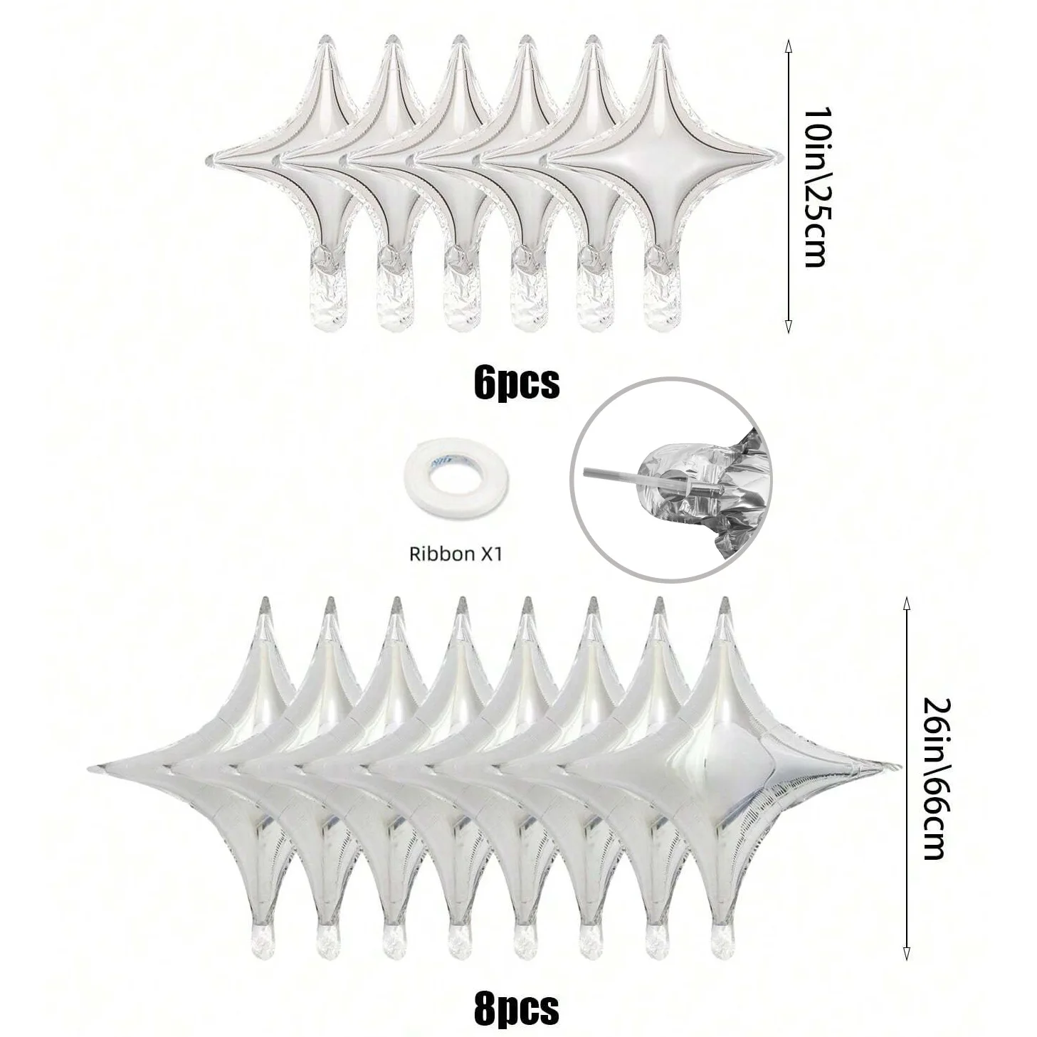 

14 Упаковок Воздушных Шаров Из Алюминиевой Фольги Разных Форм - Украшения Для Дня Рождения, Свадьбы, Вечеринки Со Звездами