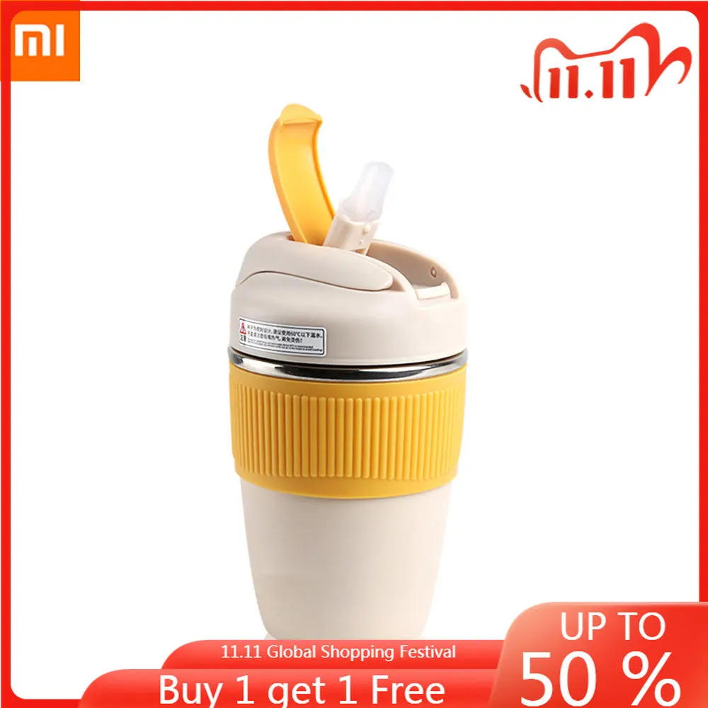 

Xiaomi Cup Thermische Mok Met Stro Isotherm Kolf Tumbler Thermo Voor Water Fles Stainles Staal Koffie Bier Waterdichte Drinkware