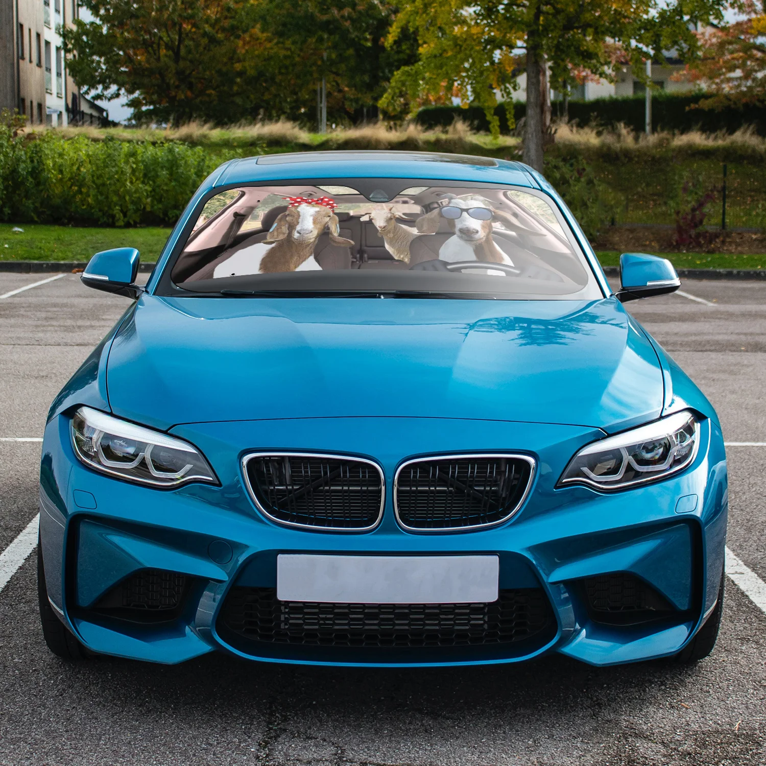 Солнцезащитный козий чехол для автомобиля 1 шт. с 4 бесплатными присосками