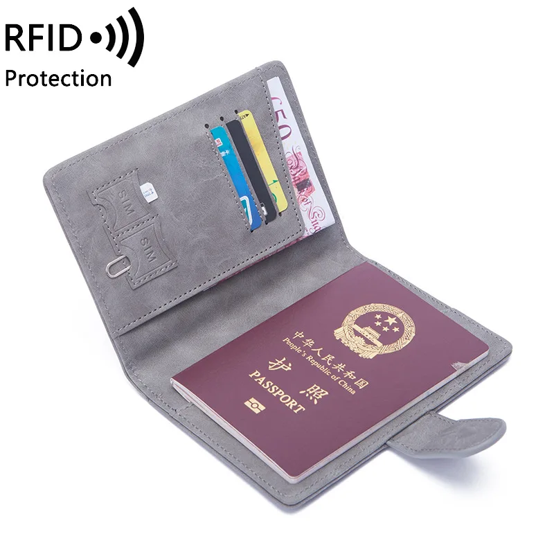 Passport Holder Cover Wallet RFID Blocking PU Leather Card Case Travel Accessories for Women Slim Waterproof Travel Wallet Case