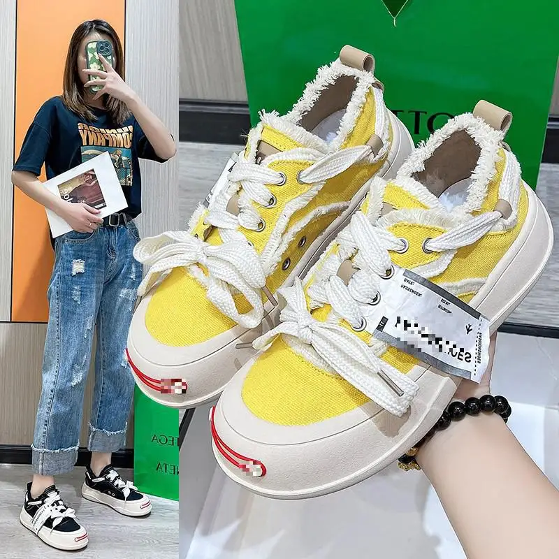

New Products Canvas Shoes Women 2021 Summer New Arrival Port Style Ulzzang All-match Casual White Shoes Spring And Autumn Shoes