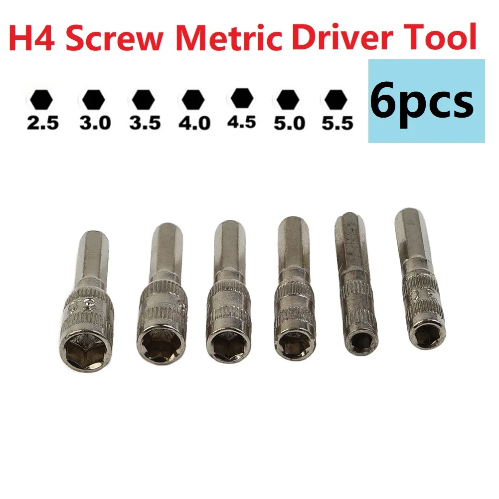 

6 Point Hex Socket Bolts Accessories Silver Tone Driver For Car Repairing For Tightening Nuts H4 For Handworkng