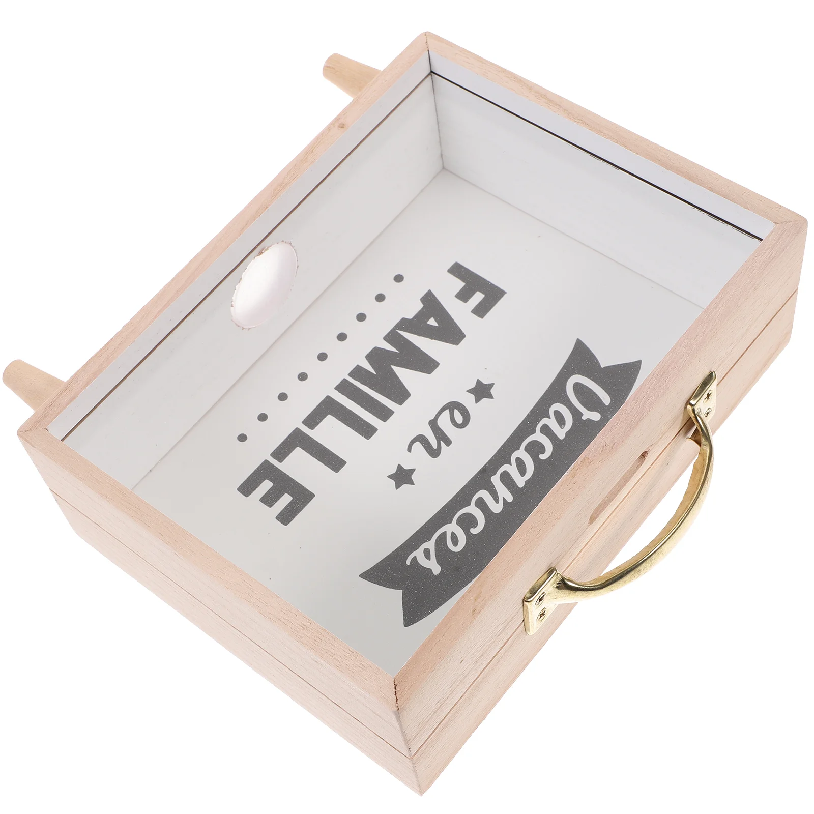 

Bank Money Wooden Coin Box Jar Saving Piggy Travel Shadow Fund Frame Pot Tin Storage Counting Toddler Penny Decorative Clear