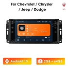 4 ядра 2 ГБ + 64 Гб 2din Android 10 Автомобильный GPS для Jeep Cherokee 2009 2008 2010 Wrangler автомобильный стерео для Dodge радио для Chrysler Авторадио