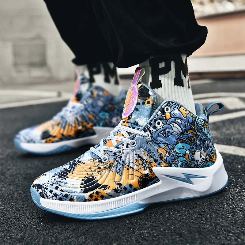 Мужские баскетбольные кроссовки Нескользящие спортивная обувь дышащие на