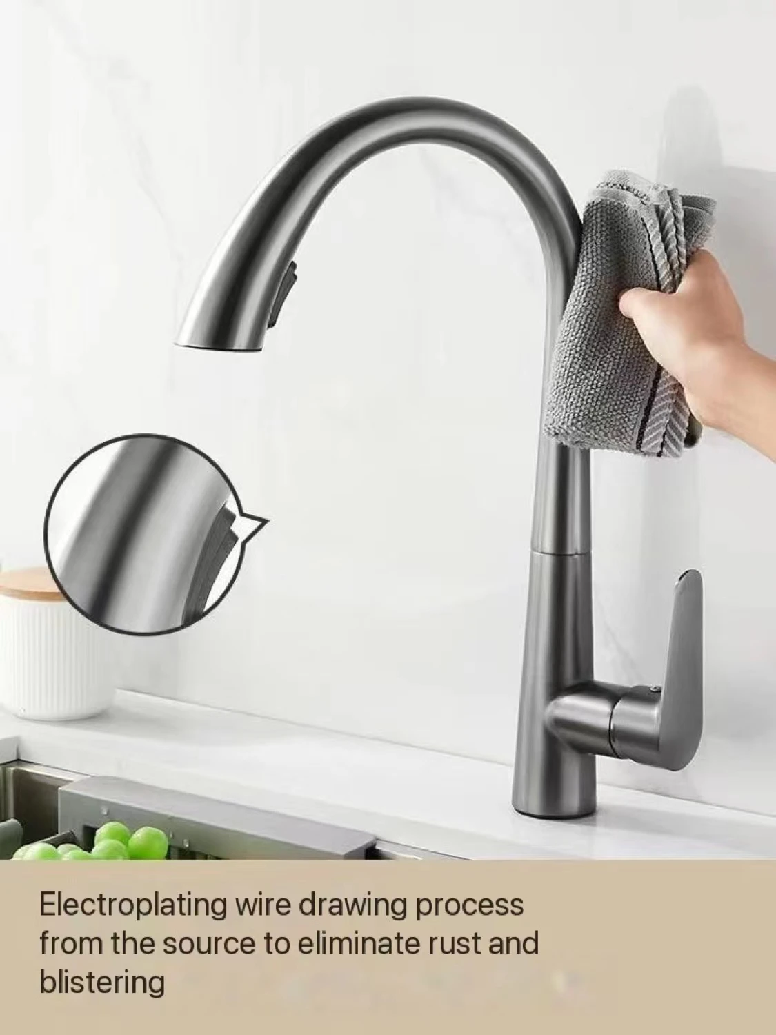 Кухонный смеситель для горячей и холодной воды двойного использования скрытый