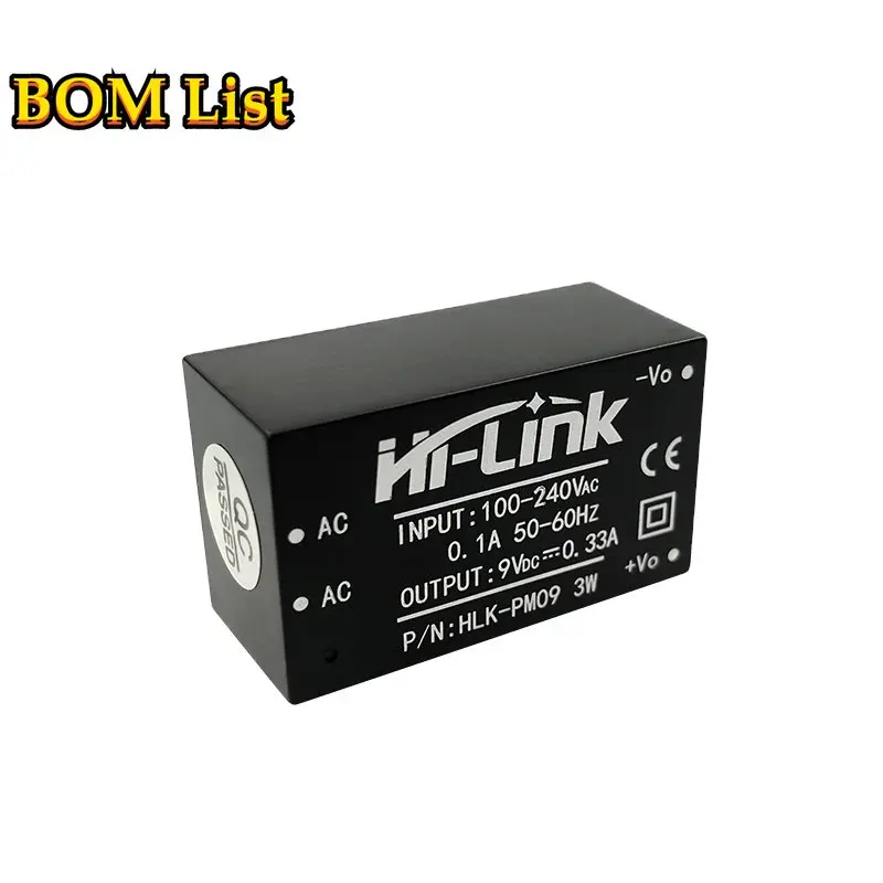 HLK-PM09 3W Ультра-маленький модуль питания от 220 В до 9 в ма AC DC