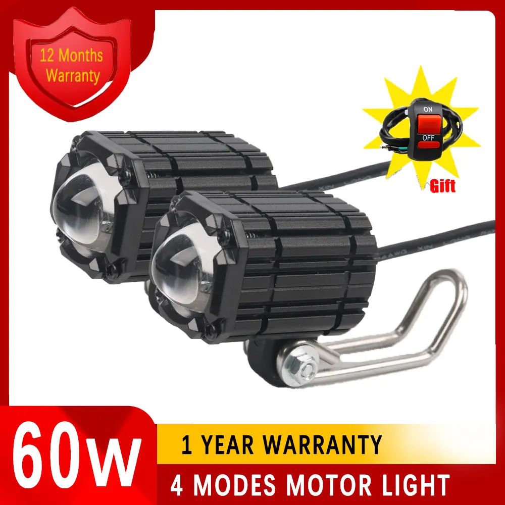 Противотуманные фары NORGOS Mini для мотоциклов Honda, Yamaha, Suzuki, Bajaj, Hero, Italika, Jawa, BMW, Motorrad, Hyosung Motors, Piaggio