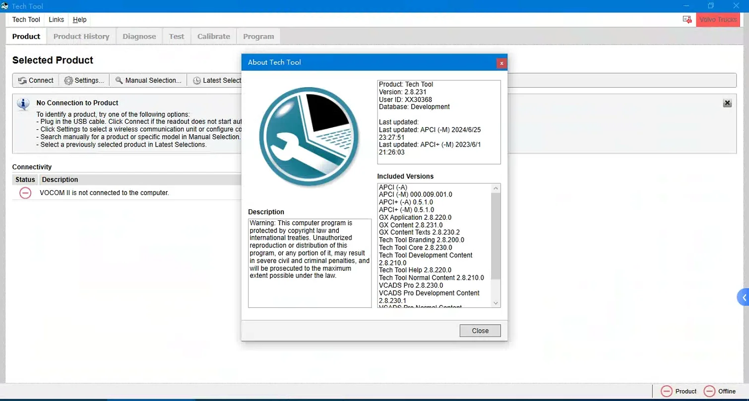 Диагностический инструмент Vocom2 VOCOM 2 88894000 PTT 2.8 Технический для диагностического