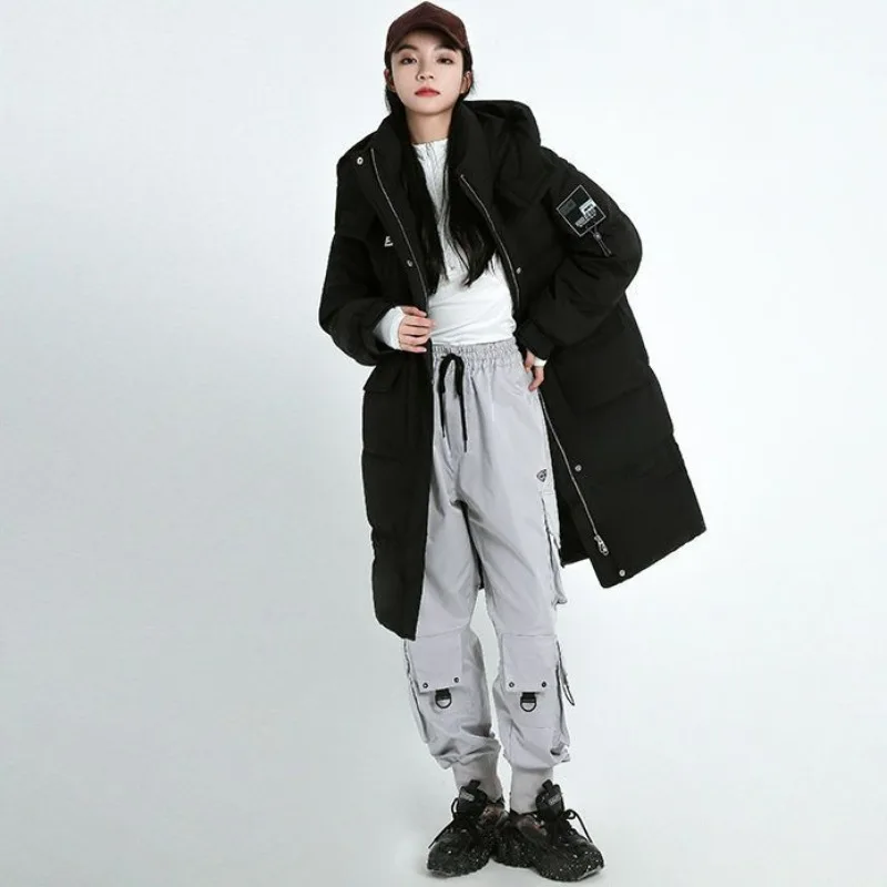 Новинка 2023 женский пуховик зимнее пальто женская парка средней длины свободная