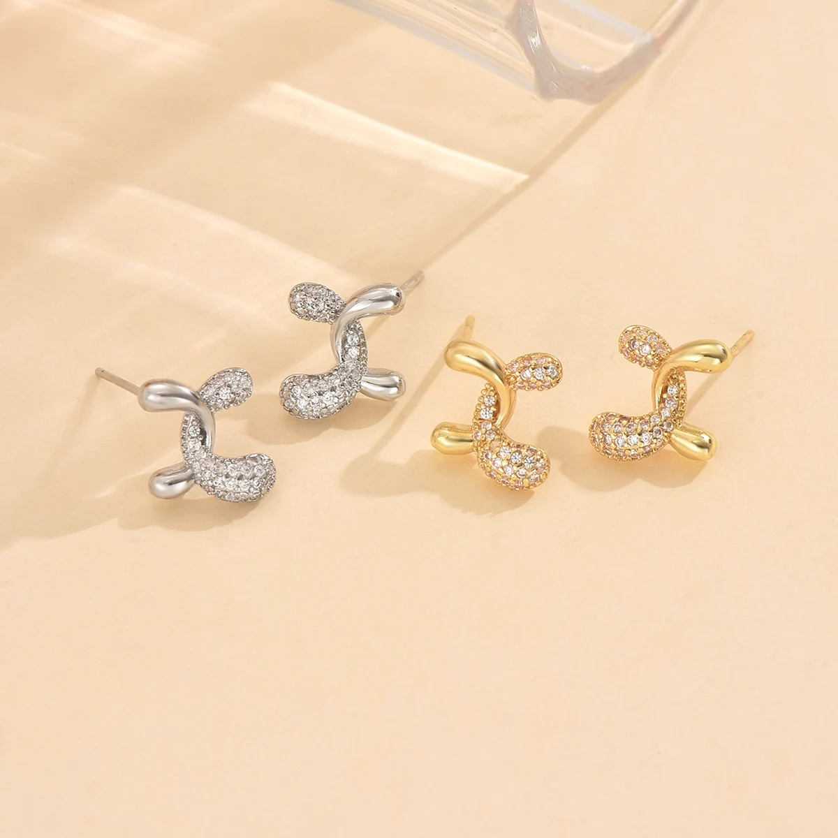 ALIYA креативные серьги с крестом для женщин позолоченные изысканные пирсинга