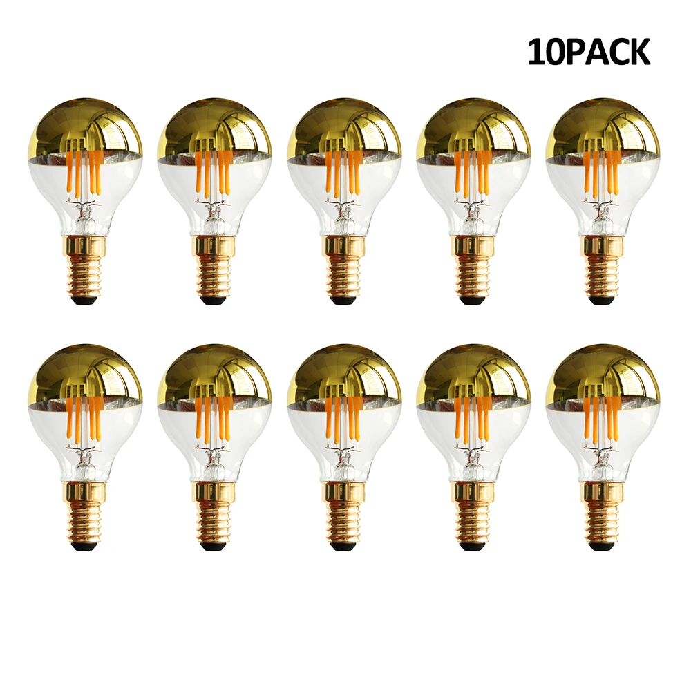 

Светодиодная лампа E14 E12 Edison серебристый наконечник G45 4Вт