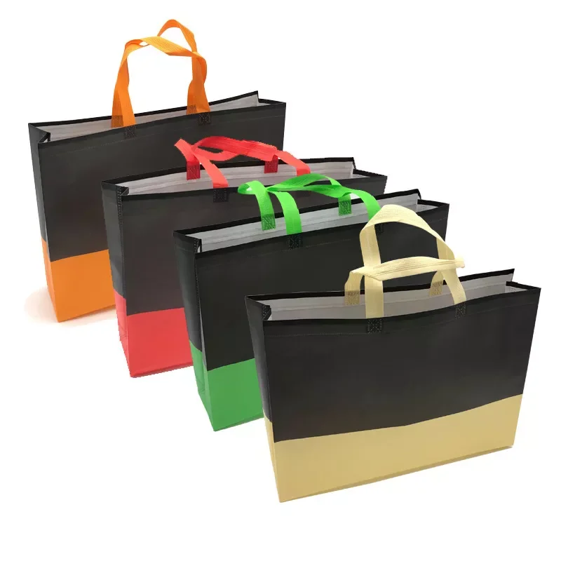 

2022Women Foldable Shopping Bag Waterproof Thick Handbag Casual Portable Large Capacity Non-Woven Tote New