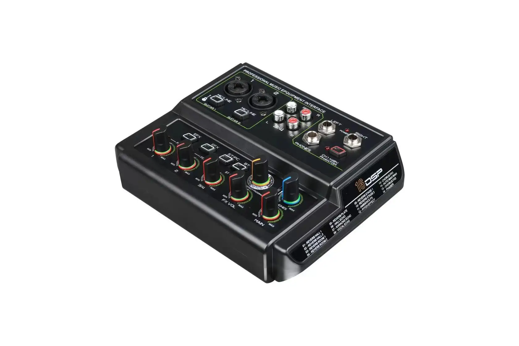 4 Channel Audio Mixer Interface Sound Card With Bluetooth For Live Broadcast Recording enlarge