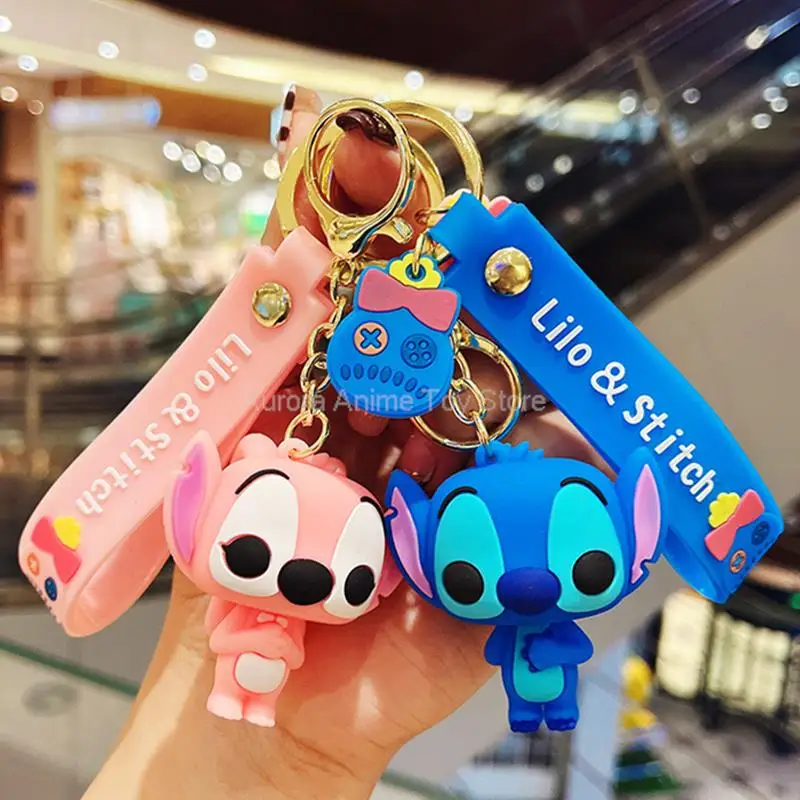 

Anime Disney Keychain Cartoon Mickey Gift Cartoon Lilo & Stitch Cute Doll Keyring Ornament Key Chain Car Pendant Kids Gift
