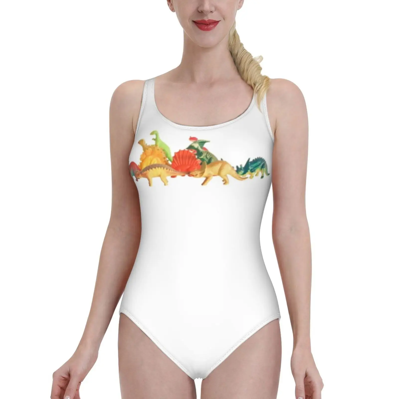 

Слитный купальник с динозаврами для прогулок, женский купальник, сексуальное классическое боди с открытой спиной, пляжная одежда для купан...
