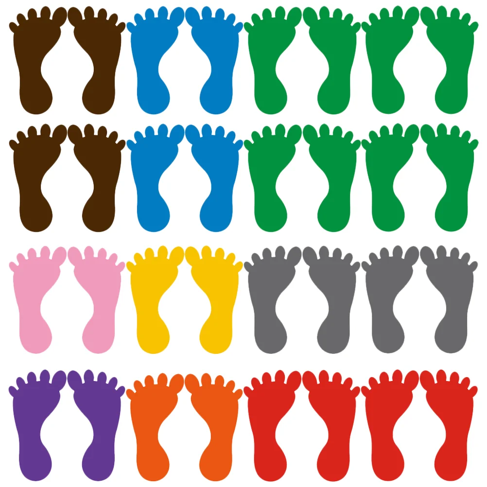 

18 Pairs Classroom Footprint Stickers Kid Room Decor Kids Room Footprint Decals School Footprint Decals Kids Room Decor