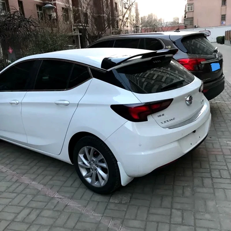 

Для Opel Astra K 2015 2016 2017 2018 ABS Материал грунтовка цвет задний багажник автомобиля губа окно спойлер на крышу