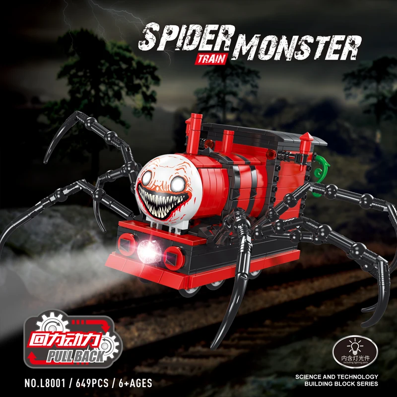 

Moc Choo-Chooed Charles Building Blocks Horrors Game Spider Train Animal Figures Monster Bricks Toys for Kids Birthday Gifts