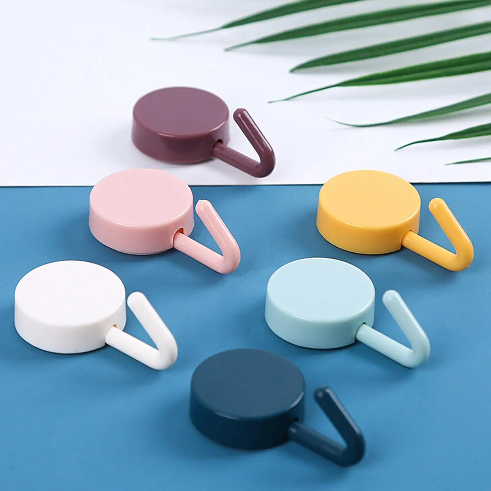 

10x Self Adhesive Hooks Hanging Clothes Utensils Coat Keys Sticky Wall Hooks