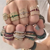missvikki luxury ring combination stackable mix match fingers rings for women wedding anniversary holiday party accessories