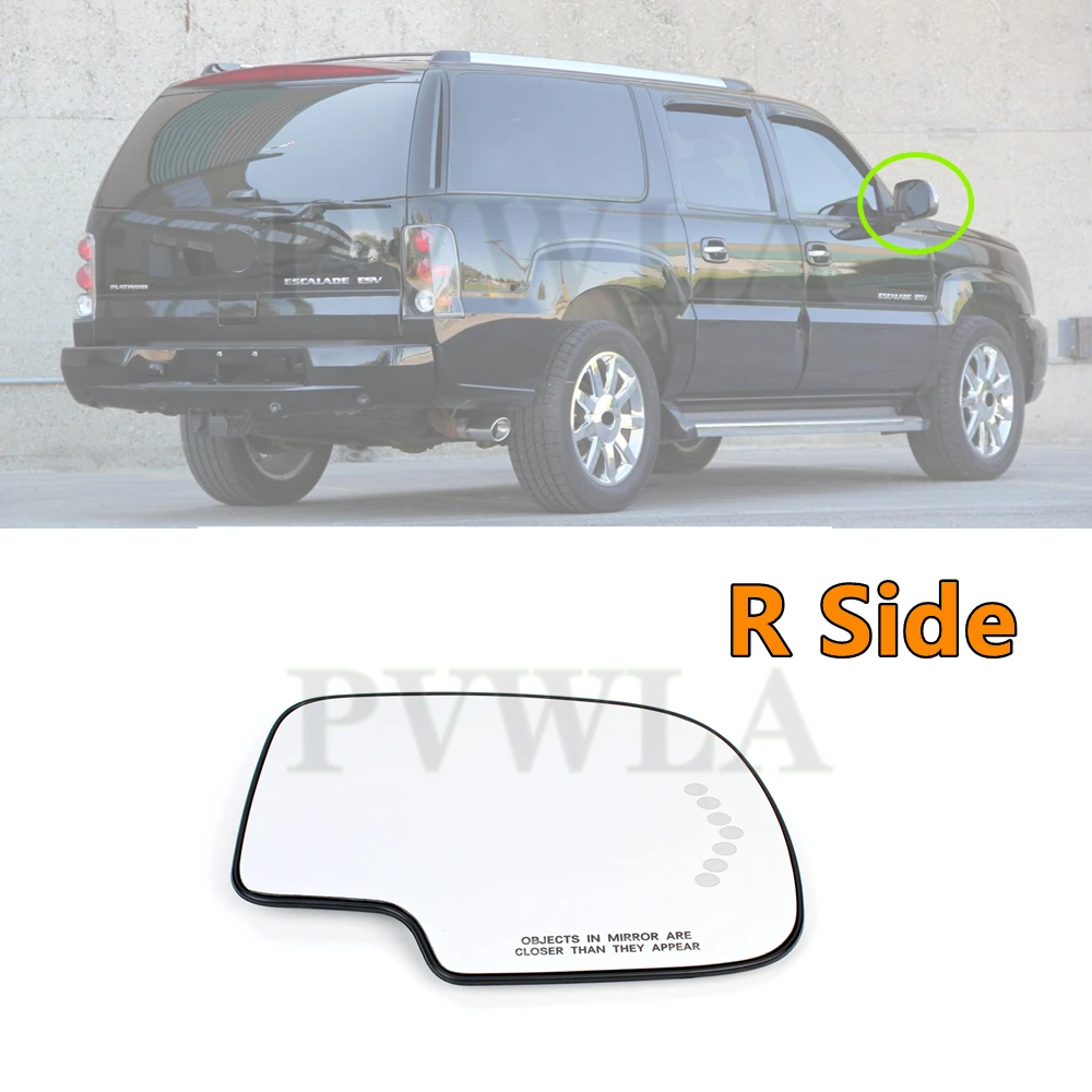 

Передняя дверь, боковое зеркало с подогревом, стекло заднего вида для Cadillac Escalade/EXT/ESV 2003 2004 2005 2006, автомобильные аксессуары