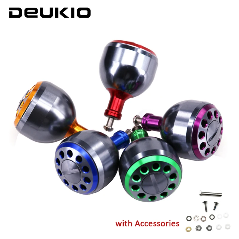 

DEUKIO 33mm/38mm All Metal Spinning Fishing Reel Handle Knobs Dia 7mm Fishing Rocker Knob Alloy Material for Shimano Daiwa Reel