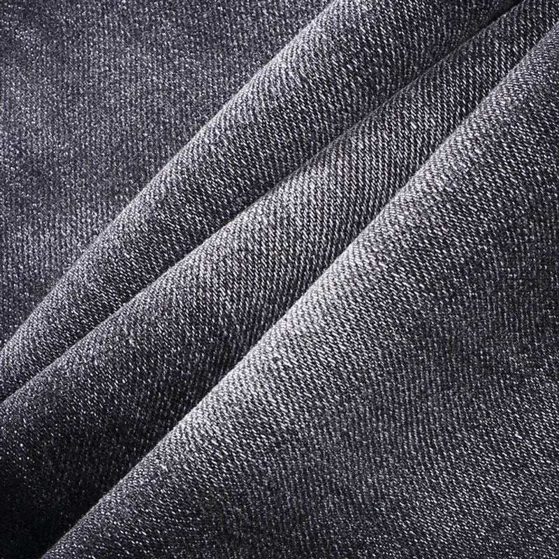 High Street Fashion Men Jeans Retro Black Gray Elastic Slim Fit Ripped Jeans Men Vintage Designer Trousers Brand Pants Hombre