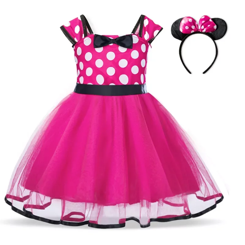 Birthday Dress For Christmas Dress New Year Costume Mouse Dress Up 2 Pcs Tutu Outfits Party Cosplay Polka Dots Vestido