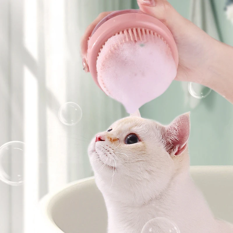Handheld Cat Dog Scrubbing Brush Flexible Silicone Body Scrubber Pet Product 3 Handheld Cat Dog Scrubbing Brush Flexible Silicone Body Scrubber Pet Product 3