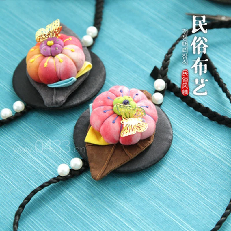 

Children's Hanbok Headdress Korean Traditional Korean Stage Performance Hair Accessories Hair Rope Hair Band Bride