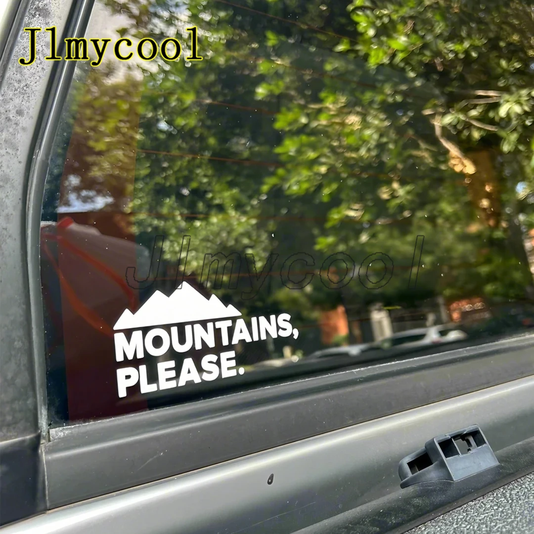 Фото Водонепроницаемая виниловая наклейка Mountain Die-Cut для автомобиля, внедорожника, фургона, ноутбука, окна (для Fiat 500, Skoda, Xiaomi) №1