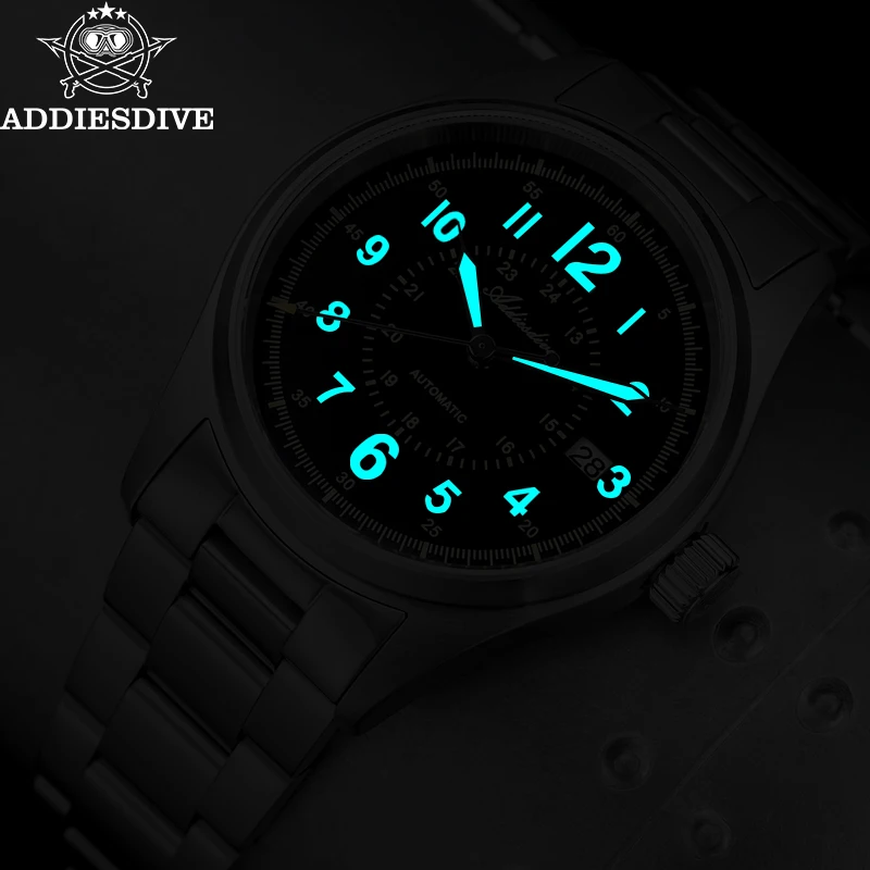 Часы ADDIESDIVE новое саппирное платье NH35 автоматические часы механические 39 мм