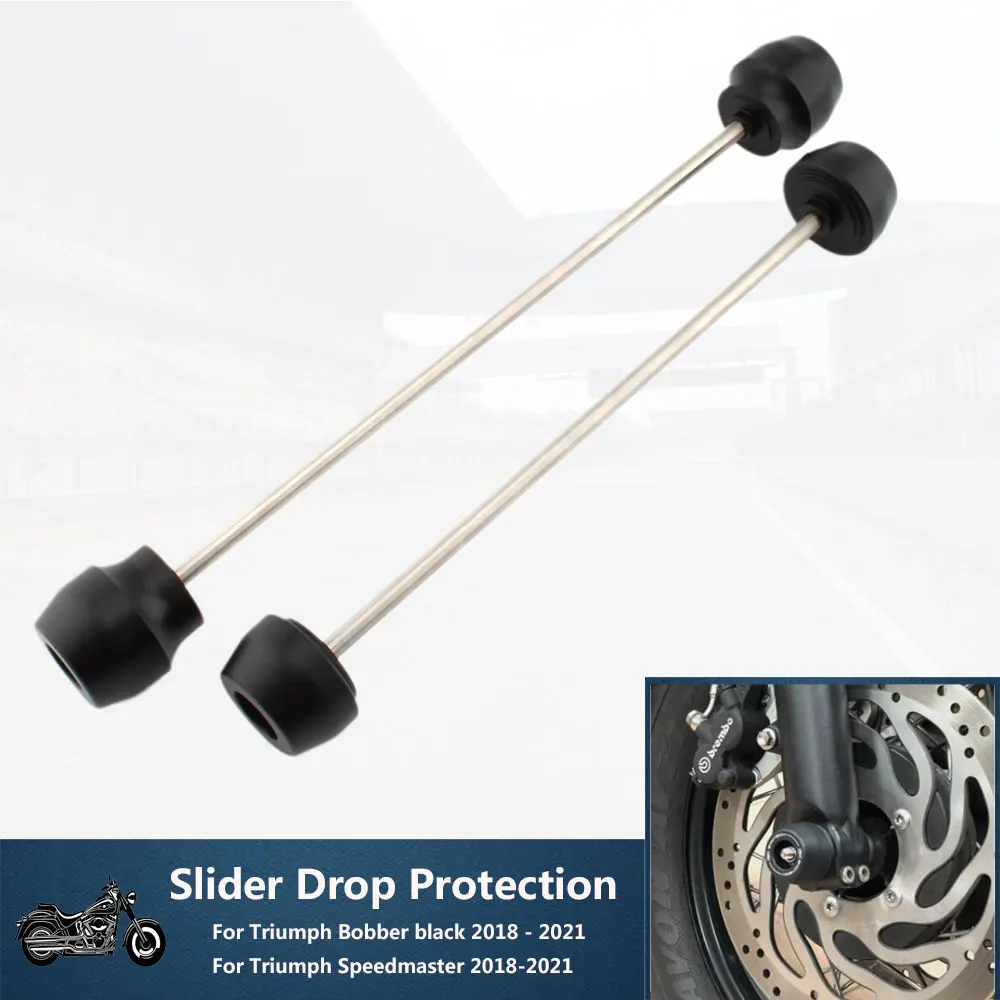 

Slider Drop Protection For Triumph Bobber Black Speedmaster 2018-2021 Motorcycle Front And Rear Axle Protector