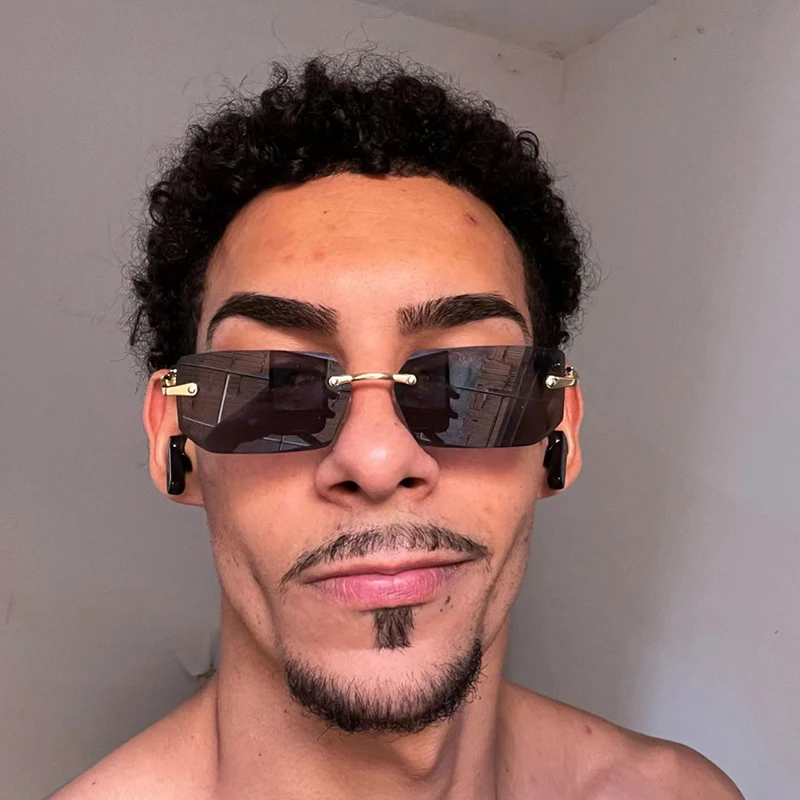 Солнцезащитные очки без оправы для женщин и мужчин солнцезащитные вождения на