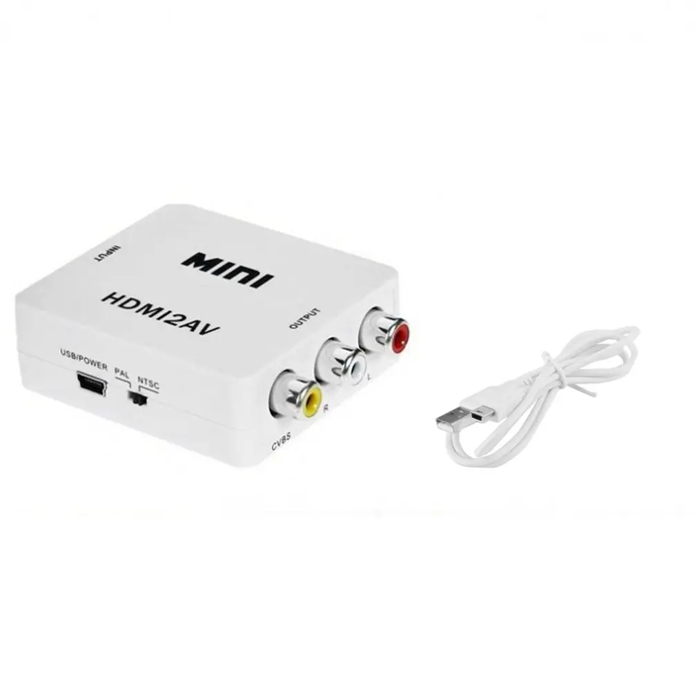 

HDMI-compatible to Mini Composite CVBS RCA AV Video Converter Old TV1080p HRCA Hot Promotion Drop Shipping USB Cables Multimedia