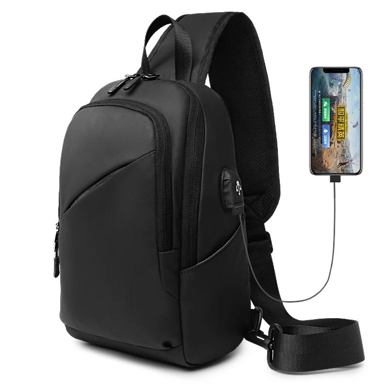 

Сумка мужская с защитой от кражи и замком, высококлассная нагрудная модная сумочка на плечо для мужчин, дорожный мешок-мессенджер через пле...