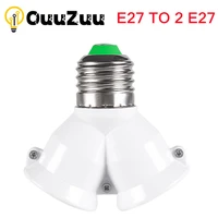 fireproof material e27 to 2 e27 lamp holder converter socket conversion light bulb base type 2e27 y shape splitter adapter