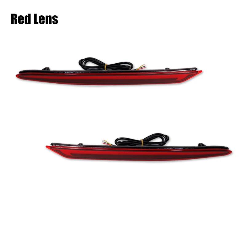 Для 2019-2022 Ford Fusion, красные фонари заднего бампера, отражатели, функция заднего/стоп, задний туман, задний фонарь, динамический сигнал поворота