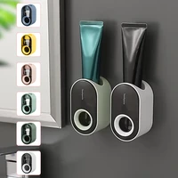 bathroom toothpaste squeezer automatic toothpaste dispenser wall mount dust proof toothbrush holder storage rack home accessorie