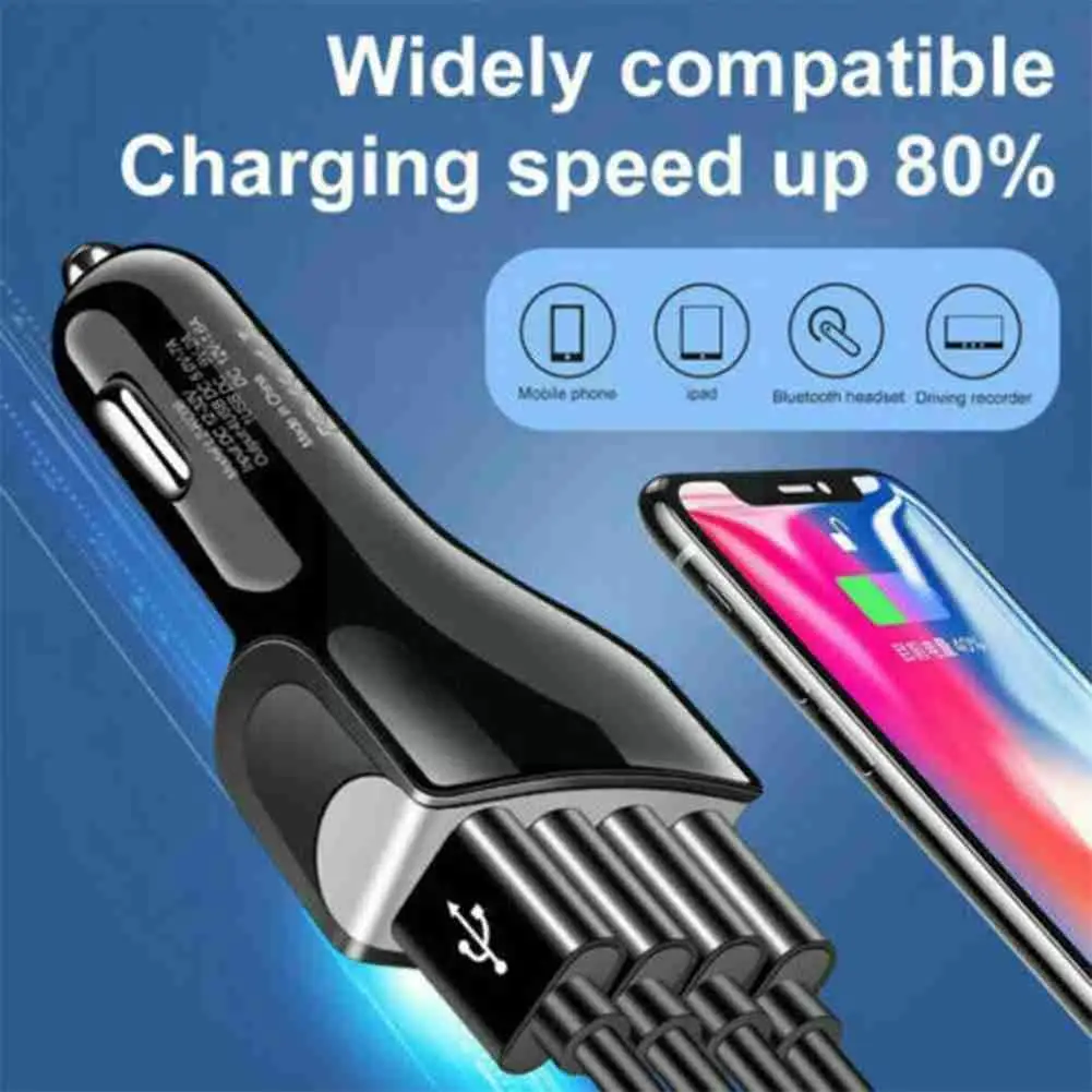 Автомобильное зарядное устройство с 4 Usb-портами и поддержкой быстрой зарядки