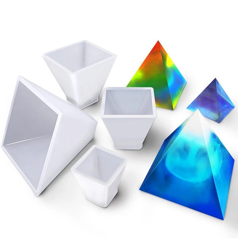 

DIY Pyramid Crystal Epoxy Resin Mold Pyramid Triangle Quicksand Silicone Mold Molds Silicone Molds Wholesale Home Decor