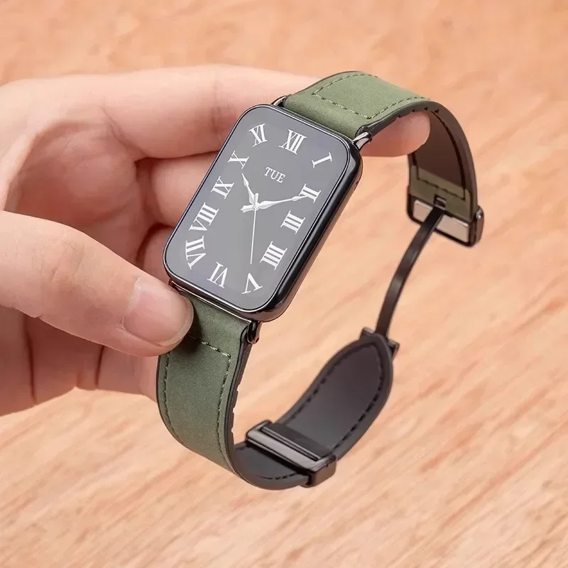 Спортивный Кожаный Ремешок Для Часов Xiaomi Mi Band 8 Pro Мужской И Женский Сменный