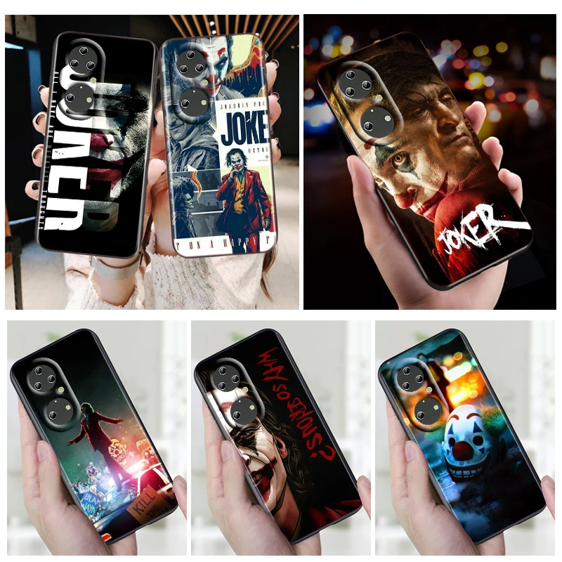 

Fashion Movie Joker Phone Case For Huawei P50 P40 P30 P20 Lite 5G Nova Y70 Plus 9 SE Pro 5T Y9S Y9 Prime Y6 2019 Black