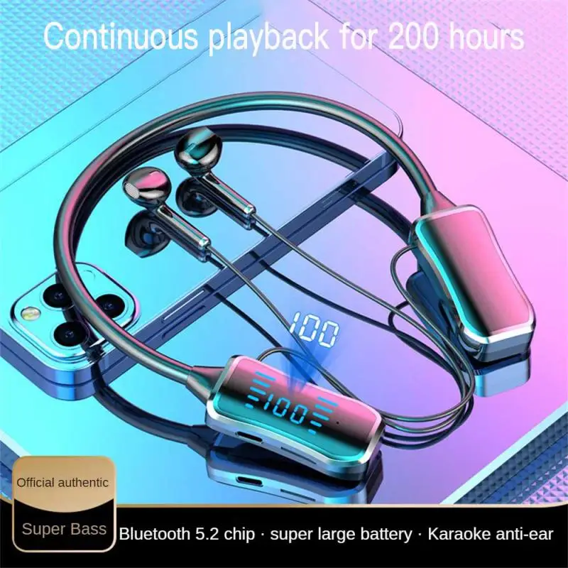 

New Wireless Earphones Compatible Headphones Neck-hanging Headphones Noise-canceling Sports Fitness In-ear Headphones