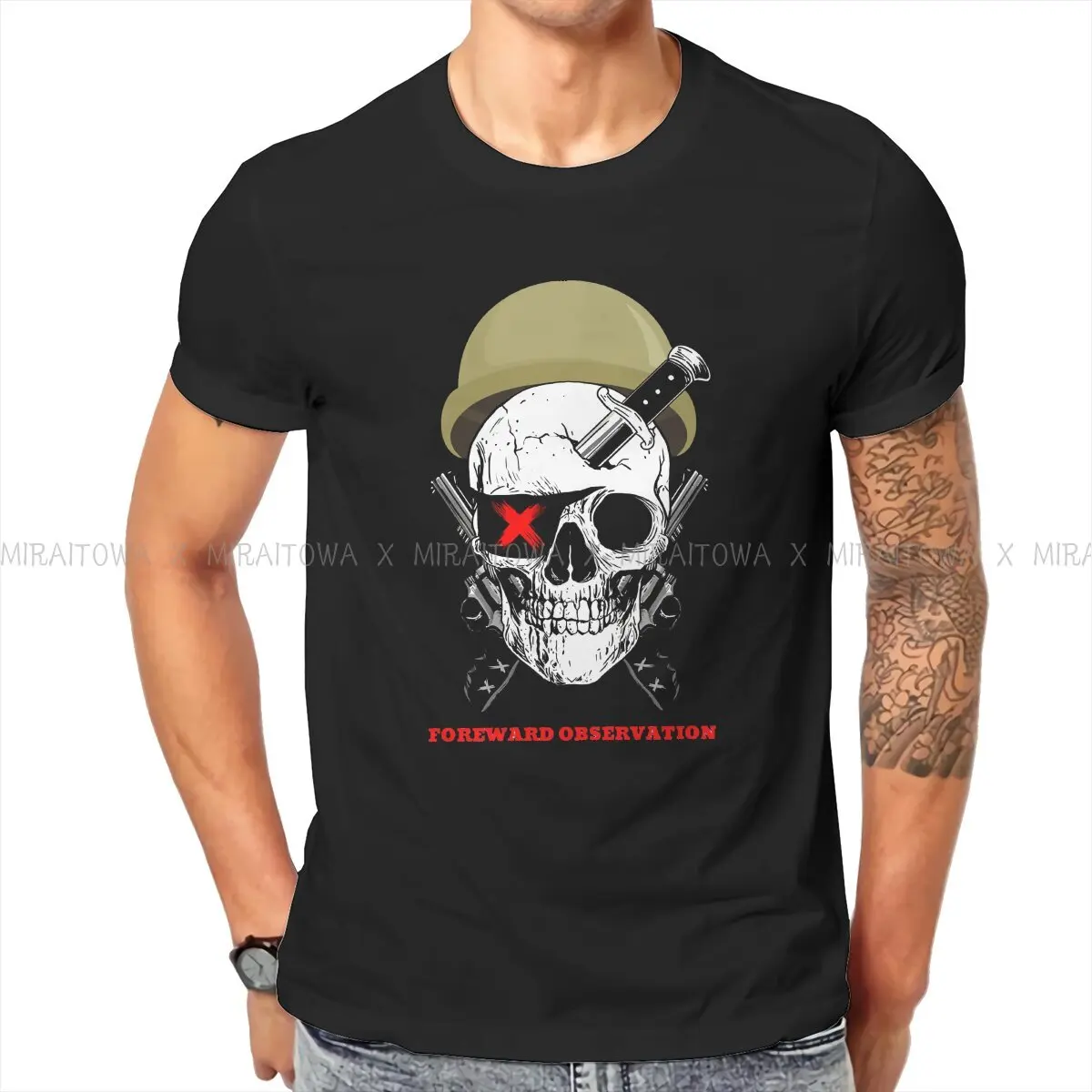 

Forward Observations Group Creative TShirt for Men FOG Knife CrossX Skull Basic T Shirt Personalize Birthday Gifts Tops