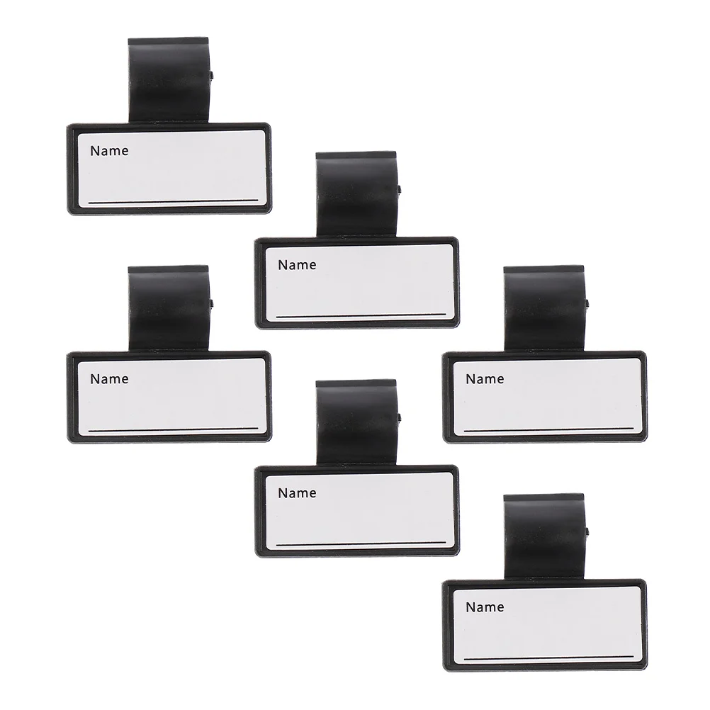

6 Pcs Stethoscope Marker Name Cards Portable Tags Hand-held Identification Abs Plastic Work Displaying